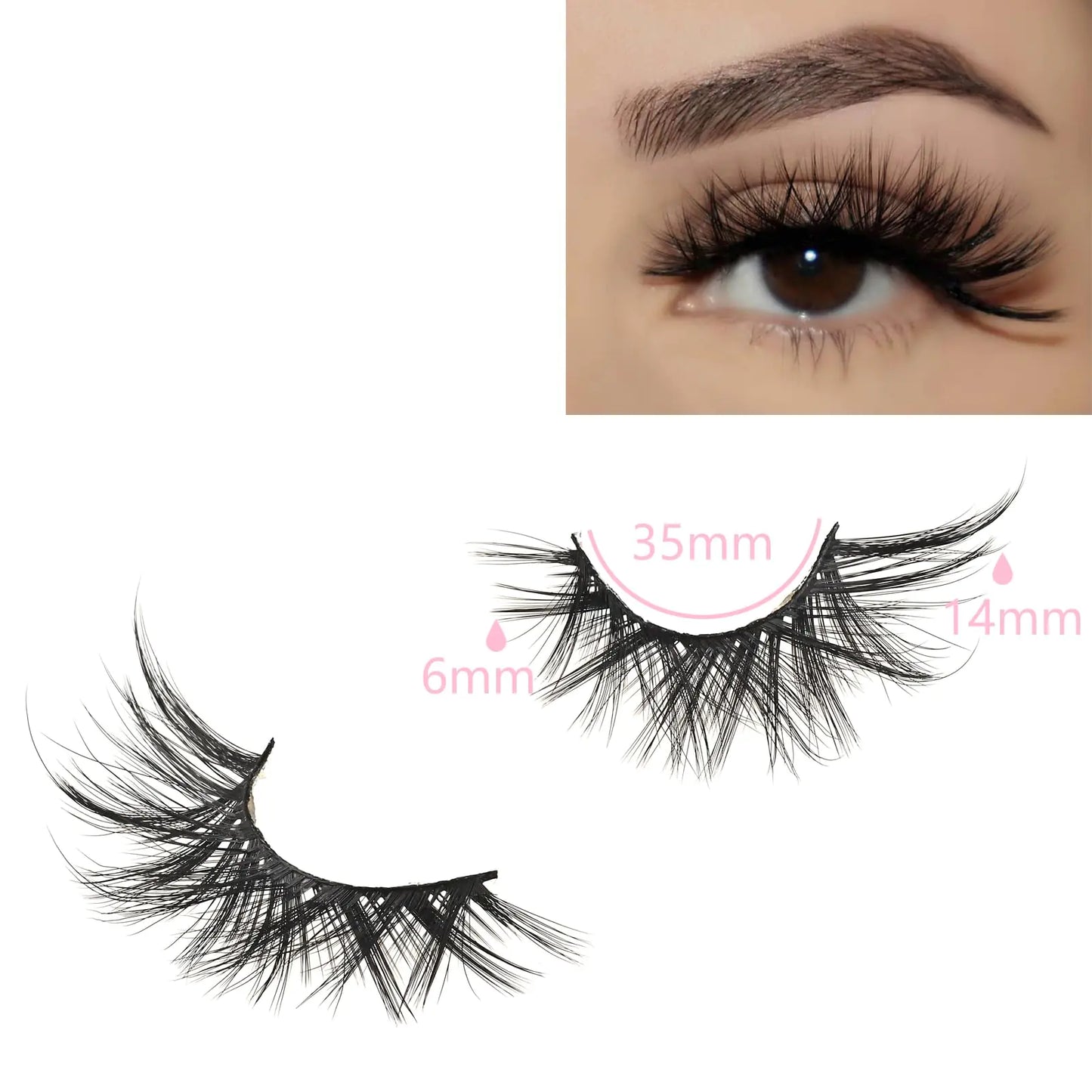 FARRED Cat Eye Lashes Wispy Fluffy