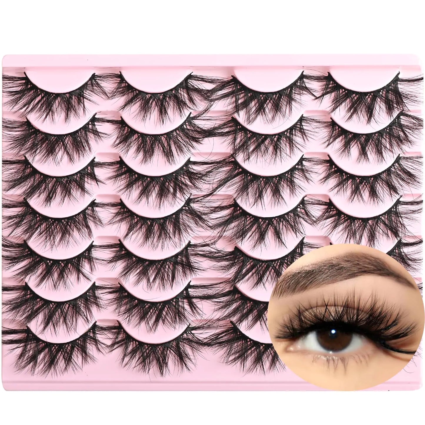 FARRED Cat Eye Lashes Wispy Fluffy